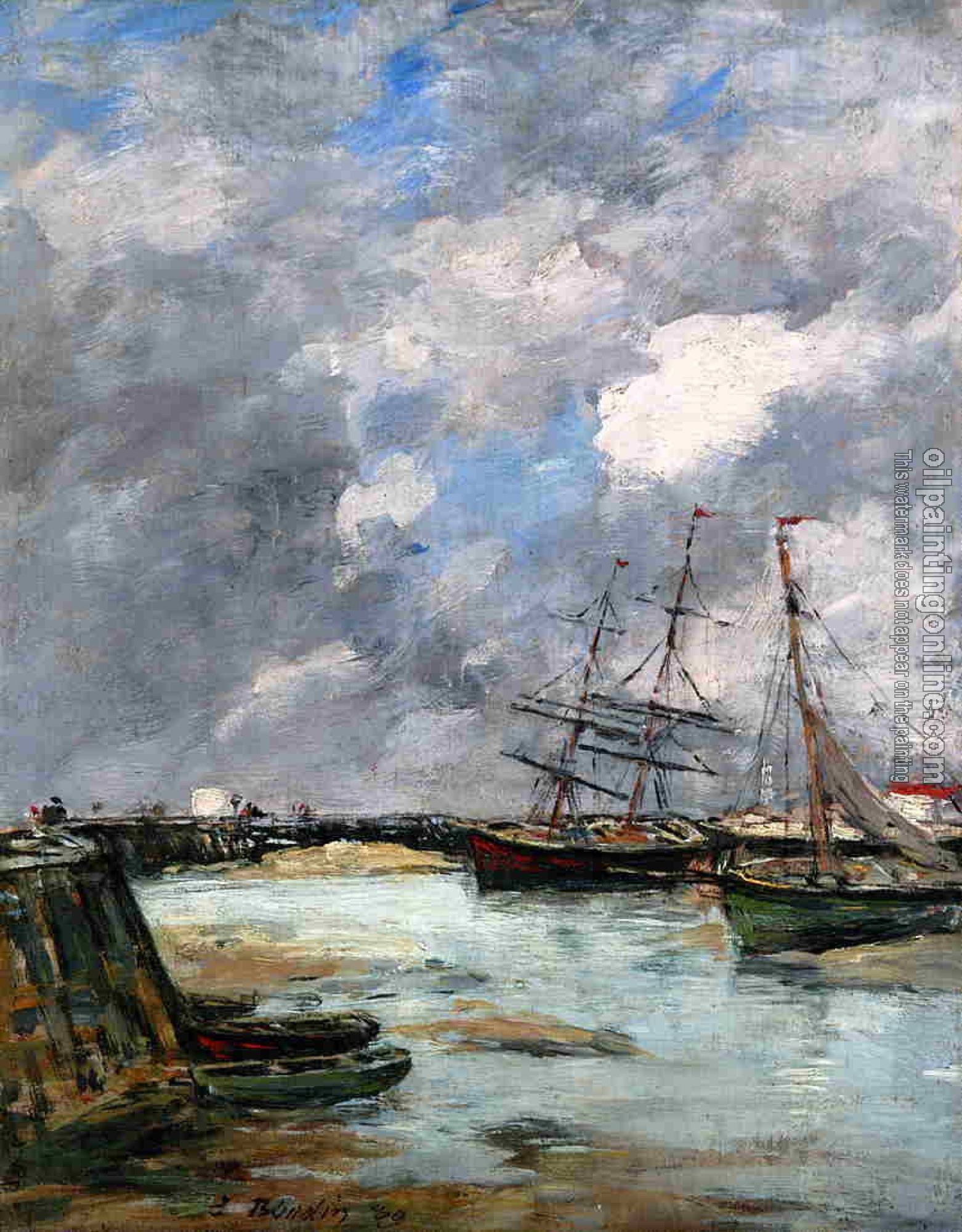 Boudin, Eugene - Trouville, the Jettys, Low Tide